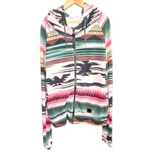 COPY - "Bench" Aztec Printed Western Hoodie Boho Colorful Native Southwestern